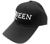 Gorra de béisbol unisex con logotipo de Queen para adultos One Size negro/blanco