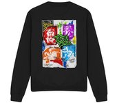 Sudadera unisex para adultos con póster de lino de Tales of the Teenage Mutant Ninja Turtles M negro