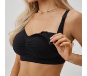 Sujetadores de maternidad sin aros para lactancia, conjunto de bragas, ropa de embarazo, previene la flacidez, lactancia materna, sujetador de Lactancia transpirable para mujer M blanco
