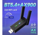 Adaptador USB WiFi 6 AX900 BT5.4 de doble banda (2,4 GHz/5 GHz), transmisor y receptor USB para PC con Windows 10/11.