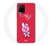 Coque pour Vivo Y21s 2021 / Y21 2021 BTS Bangtan Garçons BT21 Cooky Fond Rouge
