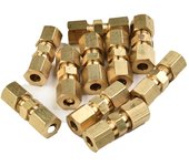 10 conectores de compresión reductores rectos de latón de 4,75 mm para automóvil, tubo de 3/16  de diámetro exterior, unión de líneas de freno hidráulico CHINA