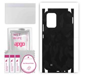 apgo Protective Skin Sticker for the back+sides compatible with Realme Narzo 50i, Full Wrap Film, Foil, Vinyl - Pattern Black Camo