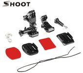 Accesorios de plástico para casco frontal, conjunto de soporte de Base con hebilla en forma de J para Xiaomi Yi 4K SJCAM