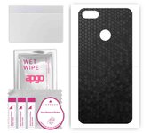 apgo Protective Skin Sticker for the back compatible with TP-Link Neffos C9A, Wrap Film, Foil, Vinyl - Pattern Black Honeycomb
