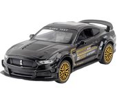 1/32 Ford Mustang Shelby GT500 Modelo de coche deportivo de aleación Diecast y vehículos de juguete Modelo de coche de metal Simulación Colección Regalo para niños negro