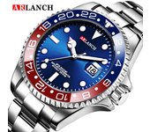 Nuevo reloj de pulsera deportivo Coke Submariner Green Water Ghost de acero inoxidable de primera marca, relojes deportivos clásicos de lujo para hombres, relojes de pulsera de cuarzo rojo/azul