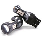2 bombillas LED W21/5W 7443 12 V CANBUS 1400 lm rojas todoterreno