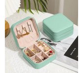 Organizador De joyas, estuche De joyería De viaje, caja De joyería portátil, almacenamiento De cuero, Joyeros, Organizador De Joyas blanco