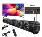 Sistema de altavoces con barra de sonido inalámbrica Bluetooth de 20 W, altavoz de gran potencia, estéreo envolvente inalámbrico con cable, cine en casa, TV y proyector