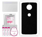 apgo Protective Skin Sticker for the back compatible with Motorola Moto G5S Plus, Wrap Film, Foil, Vinyl - Pattern Matte Black