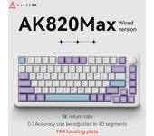 Ajazz Teclado para juegos AK820 MAX con eje magnético FR4, inalámbrico, Bluetooth, tres modos, para juegos de oficina blanco/púrpura
