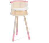 Silla alta moderna de mundo clásico para muñecas, silla para bebés, silla para el cuidado de muñecas, silla alta para bebés, juguete educativo (CL50548) color rosa