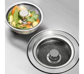 Filtro de fregadero de cocina de acero inoxidable, colador de alcantarillado, colector de desagüe de piso de baño, filtro de orificio de drenaje de desechos plata