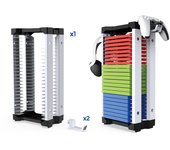 Soporte de torre de almacenamiento de videojuegos universal para PS4, PS5, Switch, almacenamiento de discos, soporte vertical, accesorio para juegos