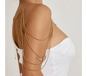 Nueva pulsera sin mangas con borlas para la parte superior del brazo, adorno para el hombro, cadena para el brazo, colgantes con borlas plata