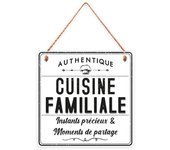 Les Trésors De Lily [R4585] - Placa de madera blanca 'Mensajes' (Auténtica cocina familiar: momentos preciosos y momentos para compartir) - 20x20cm blanco