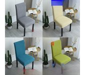Funda elástica universal para silla y taburete de comedor con cojín de respaldo grueso Single Pack [No Pilling/No Fading]