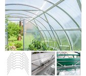 Clip para invernadero impermeable de acero inoxidable 304, tipo W, fijación de vidrio 2024 para jardín 50pcs