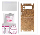 apgo Protective Skin Sticker for the back+sides compatible with Samsung Galaxy Z Flip4, Full Wrap Film, Foil, Vinyl - Pattern Rusty Copper