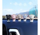 Figura de muñeca para tablero de automóvil, accesorios de interior, zafiro rosa, 1 pieza, accesorios de automóvil coreanos