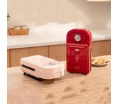 Máquina para hacer desayuno, 1 pieza, máquina para hacer pan Trimix eléctrica, doble gofre, pequeña prensa, tostadora, tostadora, electrodomésticos de cocina color rosa