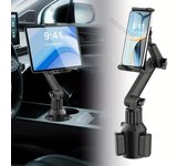 Soporte para taza de tableta, soporte ajustable para teléfono inteligente 360, barra de inclinación de 270, Base Triangular, soporte para tableta con soporte para Ram negro