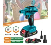 Newbeny Máquina de polvo de aire inalámbrica 2 en 1, inflador de limpieza al vacío de doble uso, eliminación de polvo por ordenador, anillo de natación de succión para batería Makita de 18V Without Battery