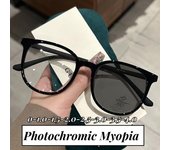 Gafas fotocromáticas inteligentes de moda para hombre y mujer, gafas para miopía que cambian de color, gafas de sol unisex redondas de viaje de 0-1,0-4,0 0