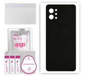 apgo Protective Skin Sticker for the back compatible with LG Q92 5G, Wrap Film, Foil, Vinyl - Pattern Matrix