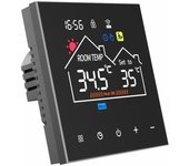 Termostato inteligente para calefacción por suelo radiante doméstico Termostato de aire acondicionado WiFi con control por aplicación LED táctil digital 16A electric heating negro