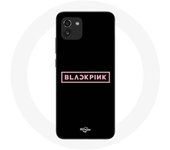 Coque pour Samsung Galaxy A03 Blackpink Groupe de K-pop Logo Fond Noir