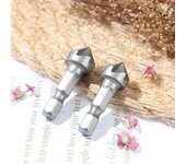 Broca avellanadora de 6 flautas, herramienta de corte de chaflán para carpintería, mango hexagonal