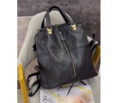 Mochila De Cuero genuino para mujer, bolso de hombro, mochila multifuncional para estudiantes, mochila impermeable para mujer, bolso de viaje informal negro