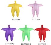 Disfraz inflable divertido de cuerpo completo para adulto, traje de mono inflable con grasa de aire, disfraz operado por ventilador Adult rojo