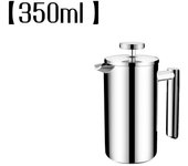 Cafetera de prensa francesa de doble capa de acero inoxidable 304 de 1000ml, cafetera Manual de mayor capacidad 350ML