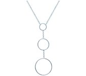 Les Trésors De Lily [K3709] - Collier Argent 'Chorégraphie' argenté (rhodié) - 67x23 mm plata