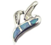 Les Trésors De Lily [E8648] - Pendentif Argent artisanal 'Déesse Opale' Bleu argenté (rhodié) - 15x13 mm
