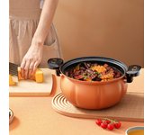 Olla de micropresión de calabaza de vidrio de 8L, estufa de Gas de gran capacidad, sartén Universal para el hogar, olla para sopa verde