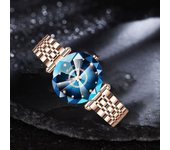 Relojes de negocios de lujo para mujer, reloj clásico de oro rosa, reloj de pulsera para mujer Quartz Watch