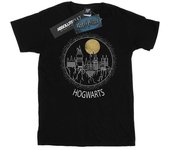 Harry Potter Mens Hogwarts Circle T-Shirt L negro