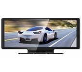 Grabadora de conducción delantera y trasera con cámara de salpicadero DVR 4K con pantalla táctil de 10,26 pulgadas para Carplay Android negro
