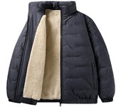 Abrigo de algodón y lana de cordero de invierno para hombre, abrigo de lana gruesa y cálido, holgado e informal, talla grande 8XL
