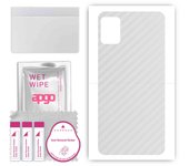 apgo Protective Skin Sticker for the back compatible with Cubot Note 7, Wrap Film, Foil, Vinyl - Pattern Transparent Carbon