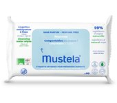 Mustela, Toallitas limpiadoras compostables con agua, desde el nacimiento, 60 unidades
