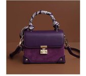 Bolso bandolera morado de lujo para mujer: estilo elegante para ir al trabajo 19*8*13 cm púrpura