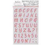 Pochoir - aladine - alphabet et chiffres - 19 cm x 12.8 cm - facile à utiliser - mixte