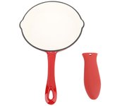 Sartén esmaltada de hierro fundido antiadherente para cocina, parrilla y utensilios de cocina para acampar 20CM
