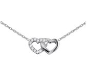 Altesse [Q6020] - Collier argent 'Love' blanc argenté (rhodié) - 15x7 mm blanco