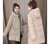 Chaqueta de invierno para mujer, parka, abrigo largo, abrigo de plumón, ropa de nieve, ropa de abrigo para mujer, con capucha, impermeable, de algodón, acolchada, parka XXXL negro
